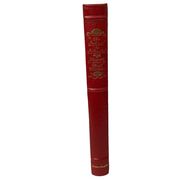 The School for Scandal by Richard Brinsley Sheridan Red Leather Bound Hardcover - Picture 4 of 15